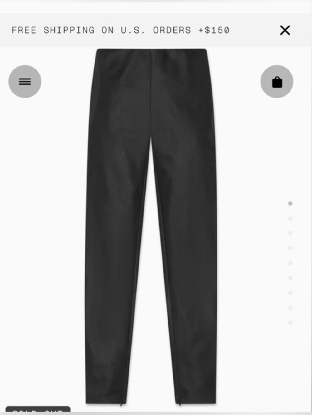 KHY FAUX LEATHER LEGGING size L